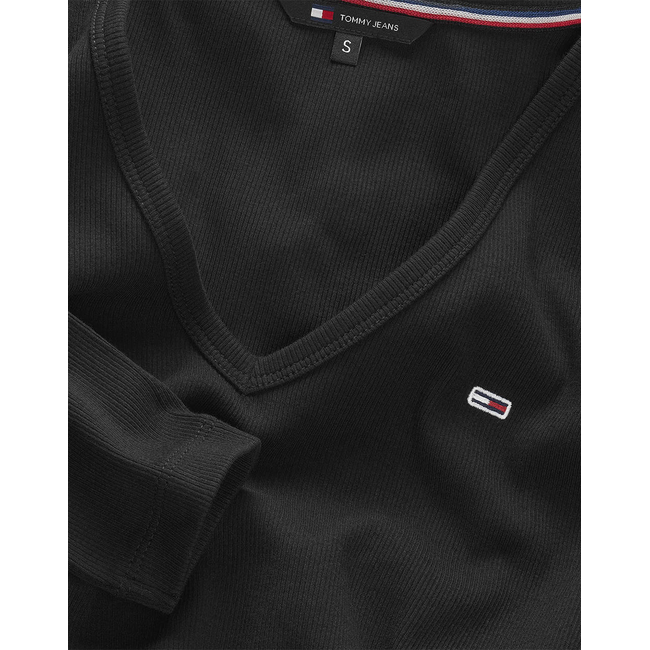 Product TOMMY JEANS TJW SLIM ESSENTIAL RIB V LS base image