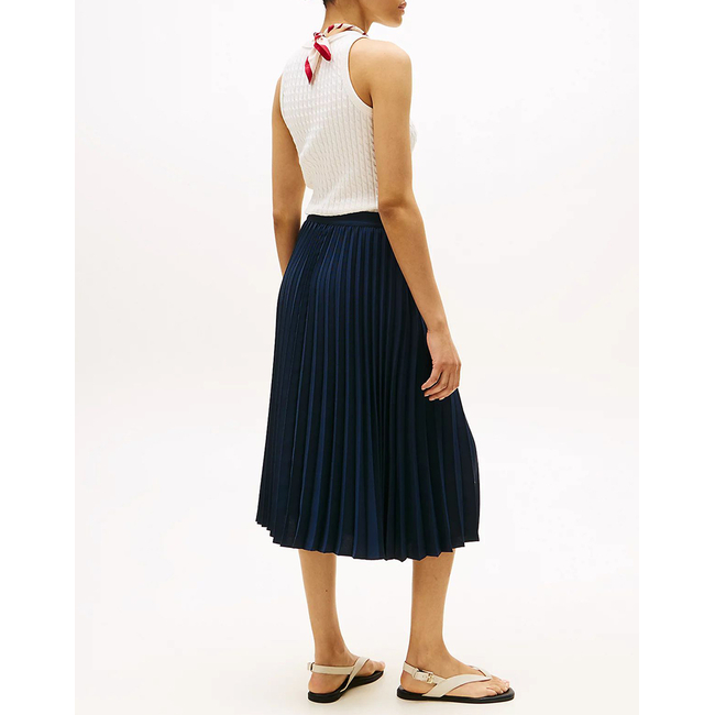 Product TOMMY HILFIGER FLUID PLEATED PULL ON MIDI SKIRT base image