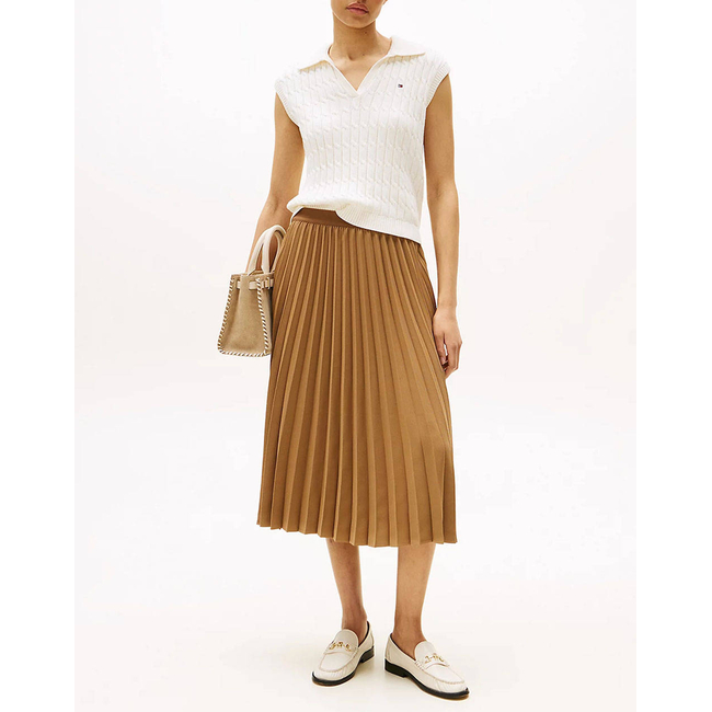 Product TOMMY HILFIGER FLUID PLEATED PULL ON MIDI SKIRT base image