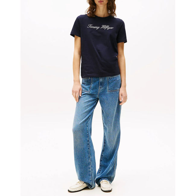 Product TOMMY HILFIGER NOS SCRIPT REGULAR C-NK SS base image