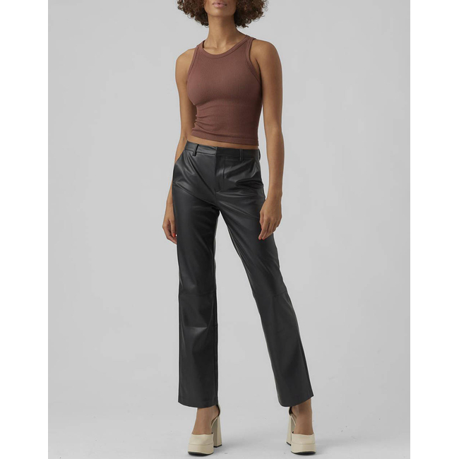 Product VERO MODA VMOLYMPIAZAMIRA MW STRAIGHT PL PANT NOOS base image