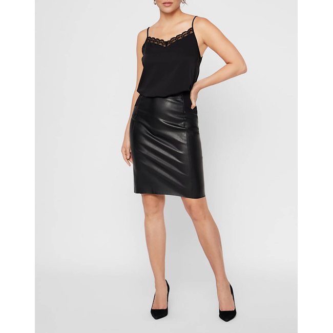 Product VERO MODA VMBUTTERSIA HW COATED SKIRT NOOS base image