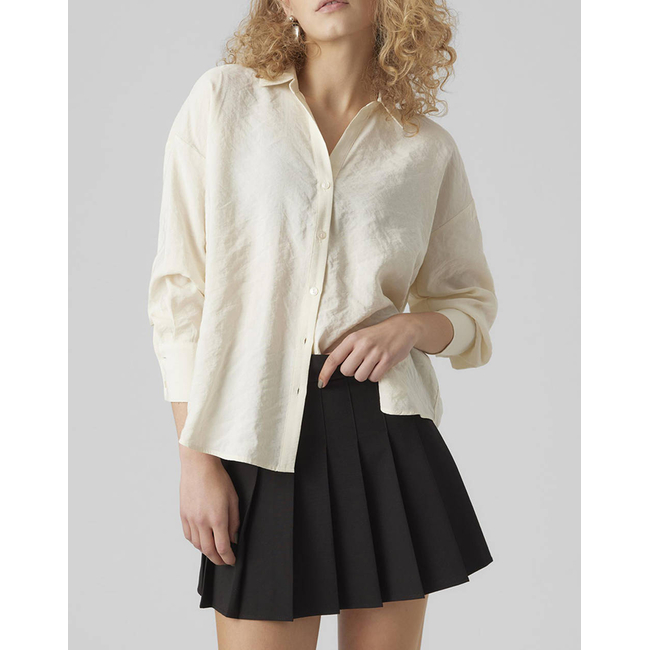 Product VERO MODA VMQUEENY LS OVERSIZE SHIRT WVN GA NOOS base image