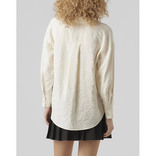 Product VERO MODA VMQUEENY LS OVERSIZE SHIRT WVN GA NOOS base image
