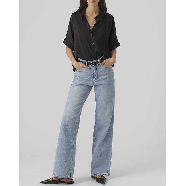 Product VERO MODA VMKATRINE SS OVERSIZED SHIRT WVN GA NOOS base image