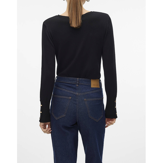 Product VERO MODA VMDORY LS O-NECK BUTTON PULLOVER GA NOOS base image