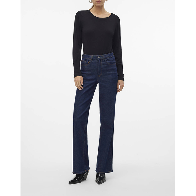 Product VERO MODA VMDORY LS O-NECK BUTTON PULLOVER GA NOOS base image
