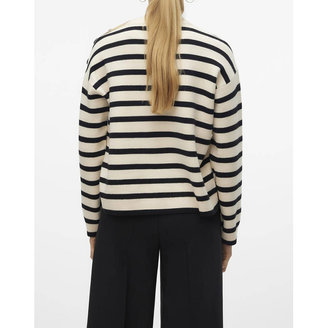 Product VERO MODA VMSABA LS O-NECK BUTTON PULLOVER GA NOOS base image