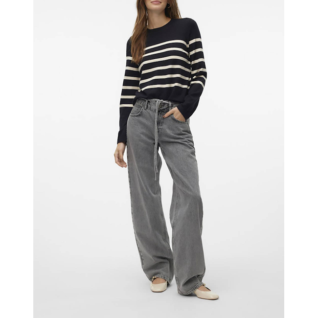 Product VERO MODA VMSABA PLAIN LS O-NECK PULLOVER GA NOOS base image