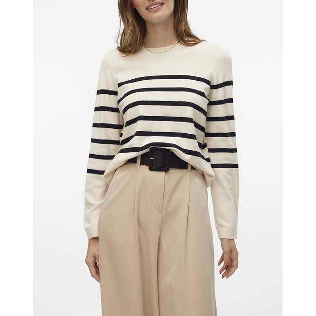 Product VERO MODA VMSABA PLAIN LS O-NECK PULLOVER GA NOOS base image