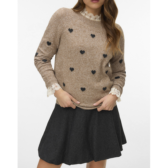 Product VERO MODA VMDOFFY INTARSIA LS O-NCK PULLOVER GA NOOS base image