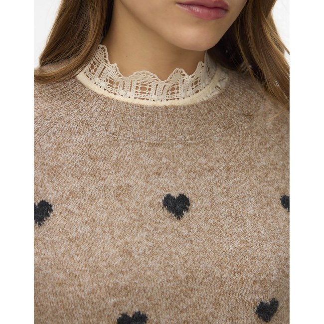 Product VERO MODA VMDOFFY INTARSIA LS O-NCK PULLOVER GA NOOS base image