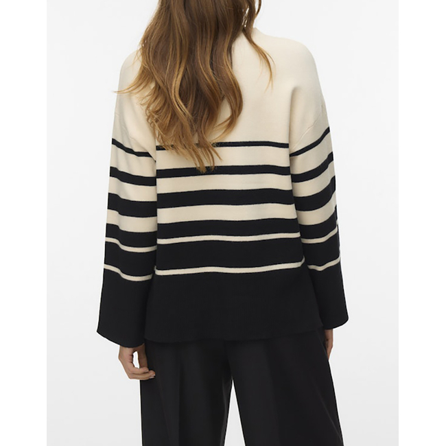 Product VERO MODA VMSABA LS O-NECK STRIPE PULLOVER GA NOOS base image