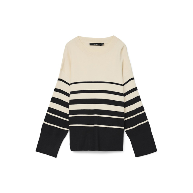 Product VERO MODA VMSABA LS O-NECK STRIPE PULLOVER GA NOOS base image