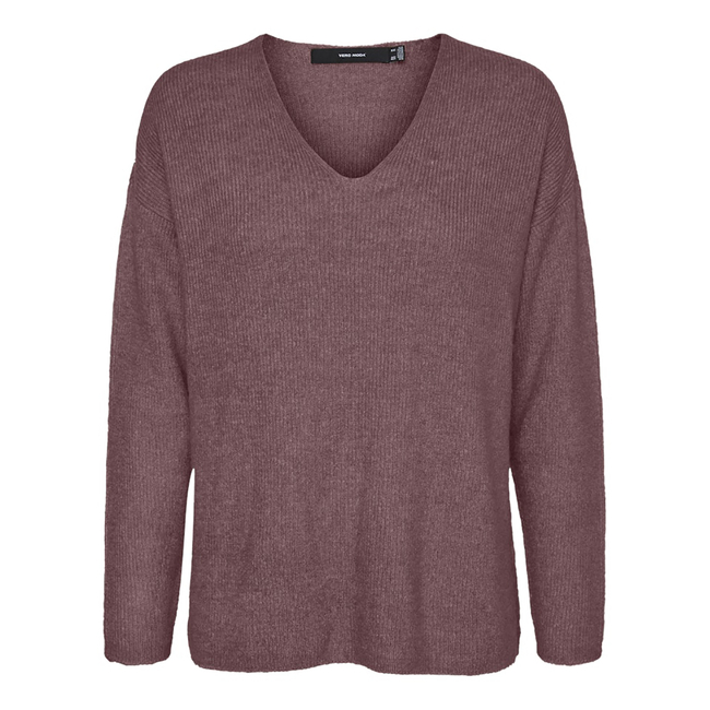 Product VERO MODA VMCREWLEFILE LS V-NECK BLOUSE NOOS base image