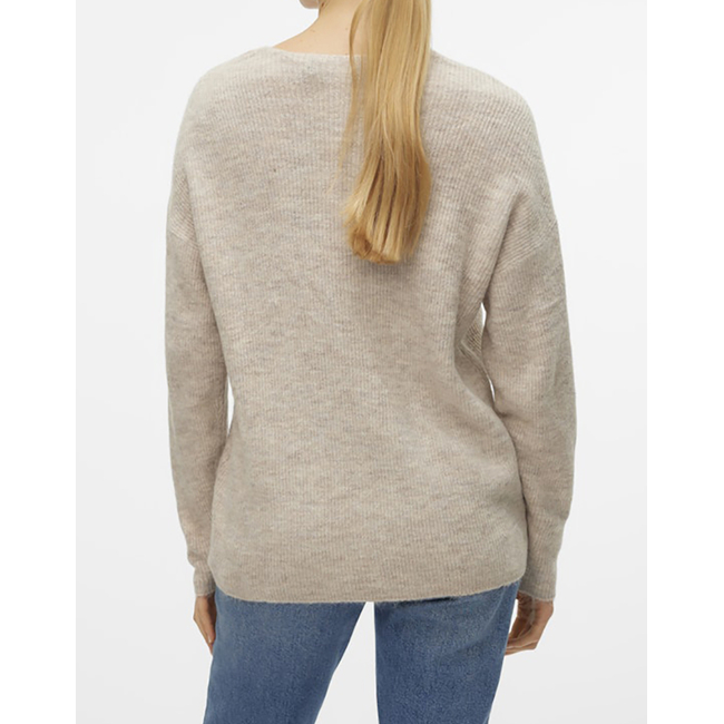 Product VERO MODA VMCREWLEFILE LS V-NECK BLOUSE NOOS base image