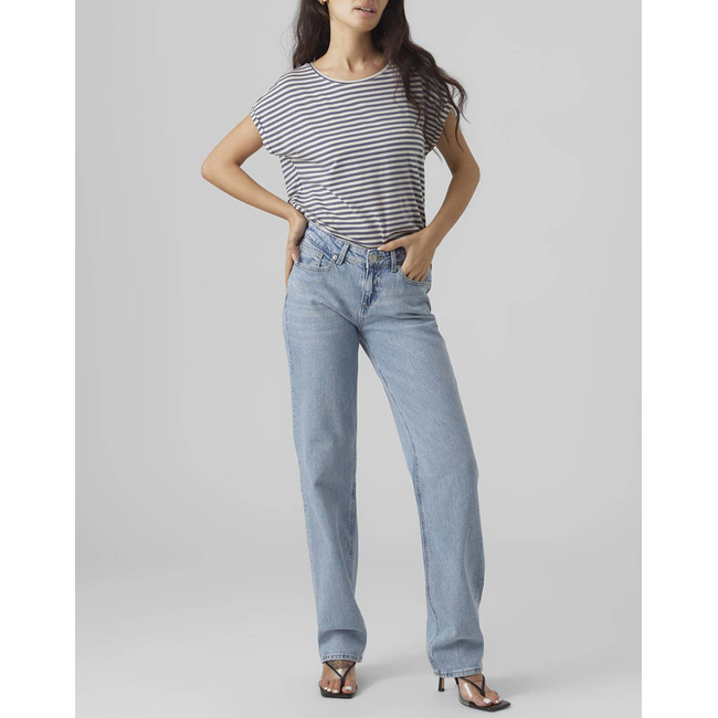 Product VERO MODA VMAVA PLAIN SS TOP STRIPE GA JRS  NOOS base image