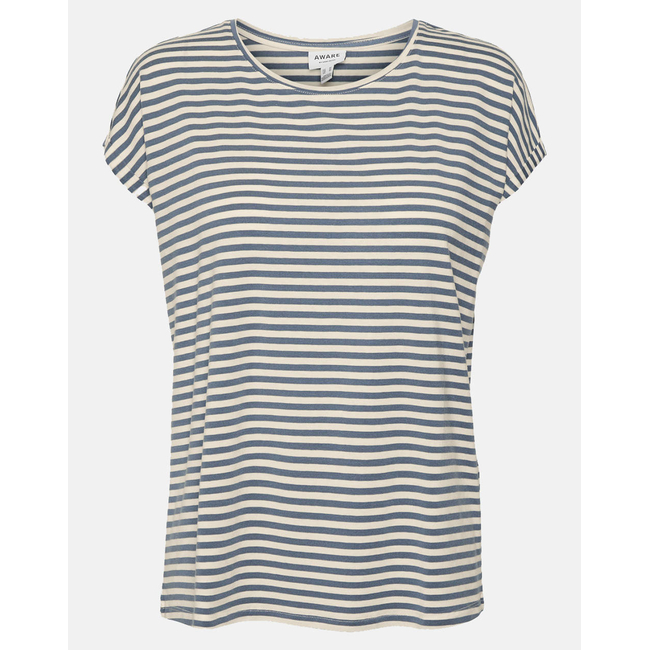 Product VERO MODA VMAVA PLAIN SS TOP STRIPE GA JRS  NOOS base image