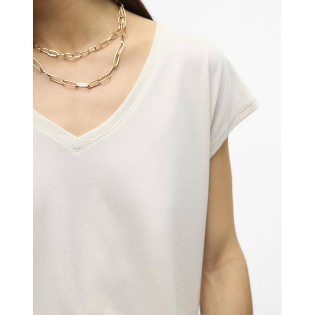 Product VERO MODA VMFILLI SS V-NECK TEE GA NOOS base image