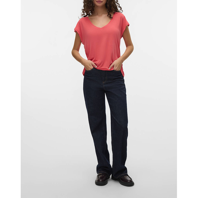 Product VERO MODA VMFILLI SS V-NECK TEE GA NOOS base image