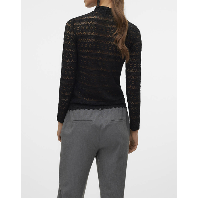 Product VERO MODA VMZOE LS LACE HIGH NECK TOP JRS NOOS base image