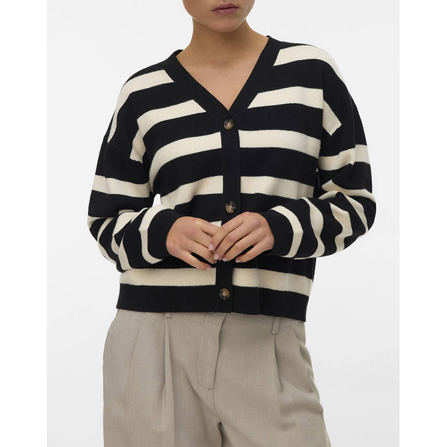 Product VERO MODA VMSABA FULL NEEDLE LS V-NECK CARDI NOOS base image