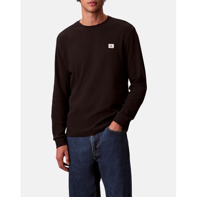 Product CALVIN KLEIN LS WAFFLE BADGE CREWNK TEE base image