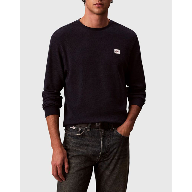 Product CALVIN KLEIN LS WAFFLE BADGE CREWNK TEE base image