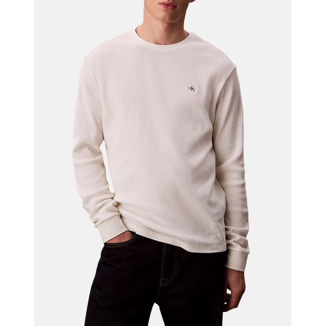 Product CALVIN KLEIN LS WAFFLE BADGE CREWNK TEE base image