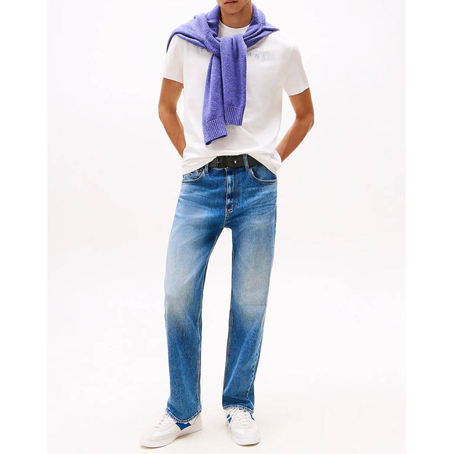 Product TOMMY JEANS TJM REG LINEAR LOGO TEE EXT base image