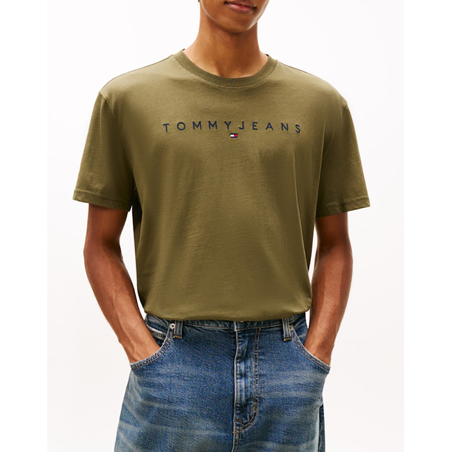 Product TOMMY JEANS TJM REG LINEAR LOGO TEE EXT base image