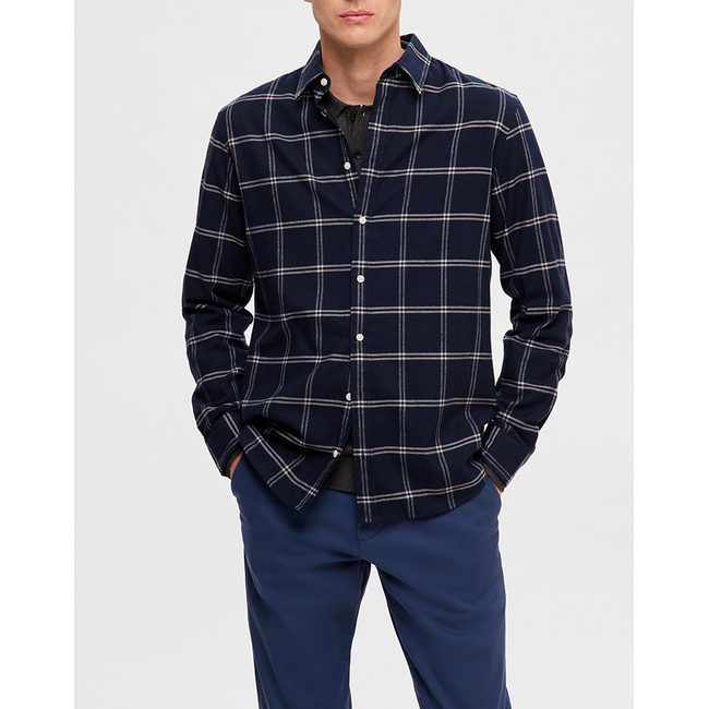 Product SELECTED  SLHSLIMOWEN-BRUSHED SHIRT LS NOOS base image