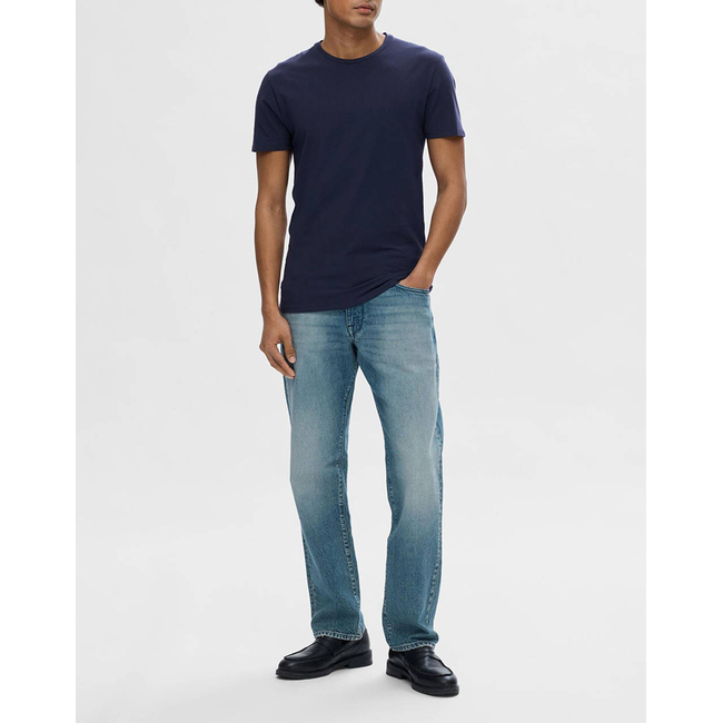 Product SELECTED SLHNEWPIMA SS O-NECK TEE NOOS base image