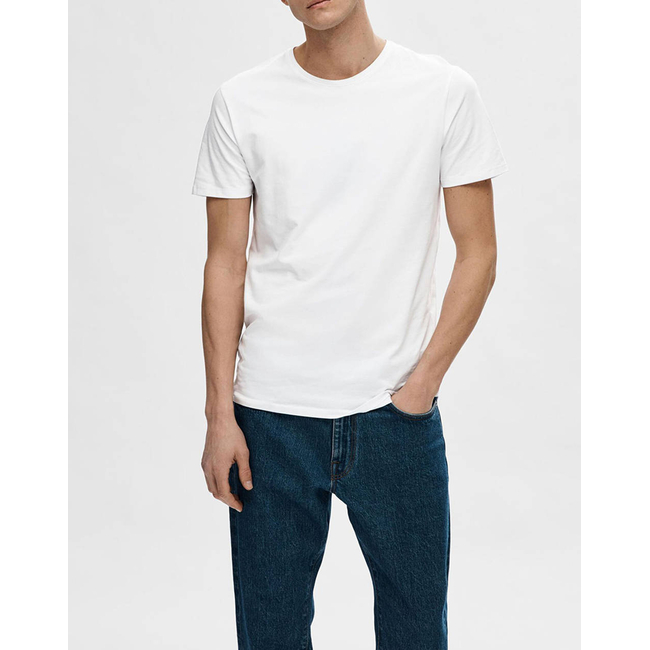 Product SELECTED SLHNEWPIMA SS O-NECK TEE NOOS base image