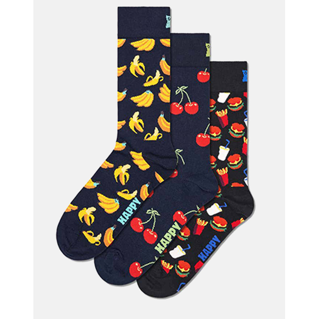 Product HAPPY SOCKS 3-Pack Food Socks Gift Set base image
