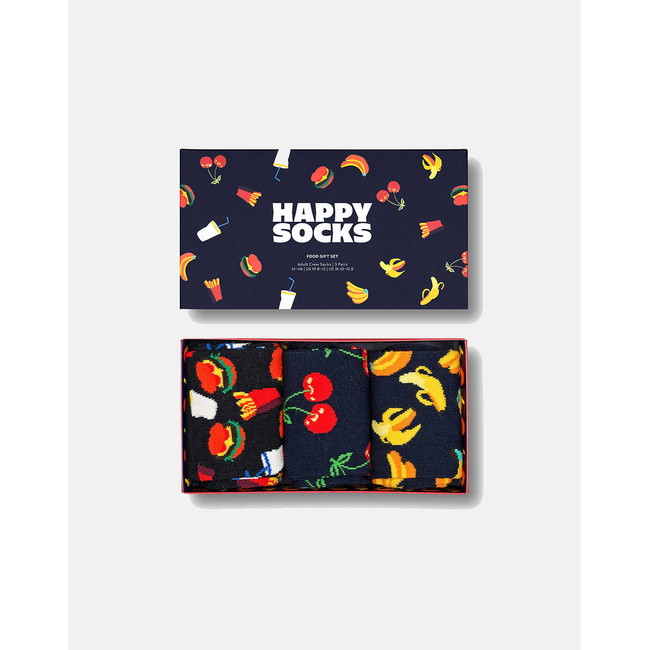 Product HAPPY SOCKS 3-Pack Food Socks Gift Set base image