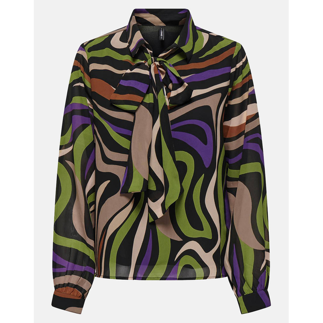 Product ONLY ONLSTAR LIFE L/S TYLA BOW SHIRT PTM base image