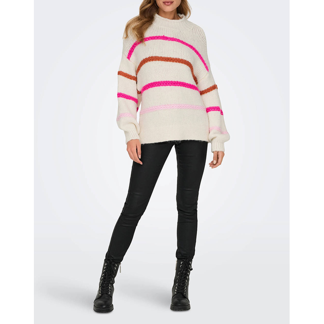 Product ONLY ONLMY LS STRIPE HIGH NECK KNT base image