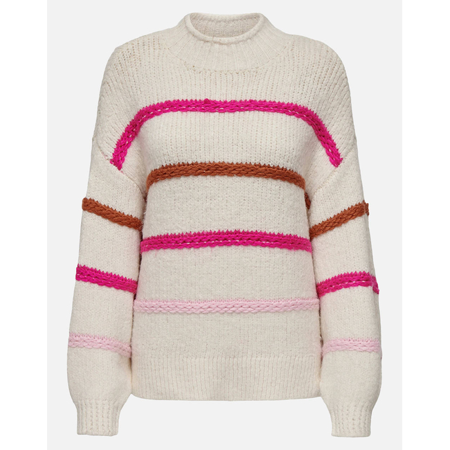 Product ONLY ONLMY LS STRIPE HIGH NECK KNT base image