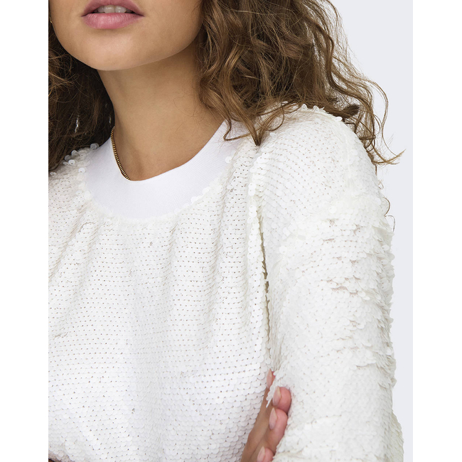 Product ONLY ONLFIONA SS SEQUINS TEE WVN base image