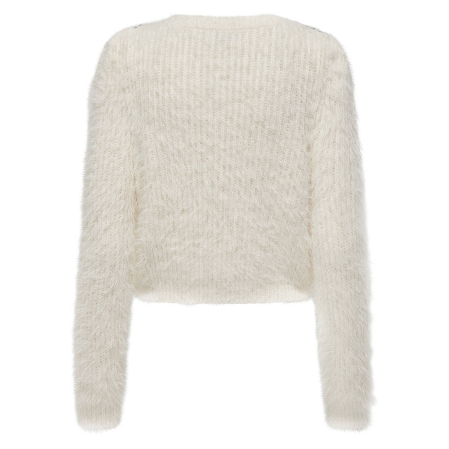 Product ONLY ONLSURI LS BLING CROP O-NECK PRM KNT base image