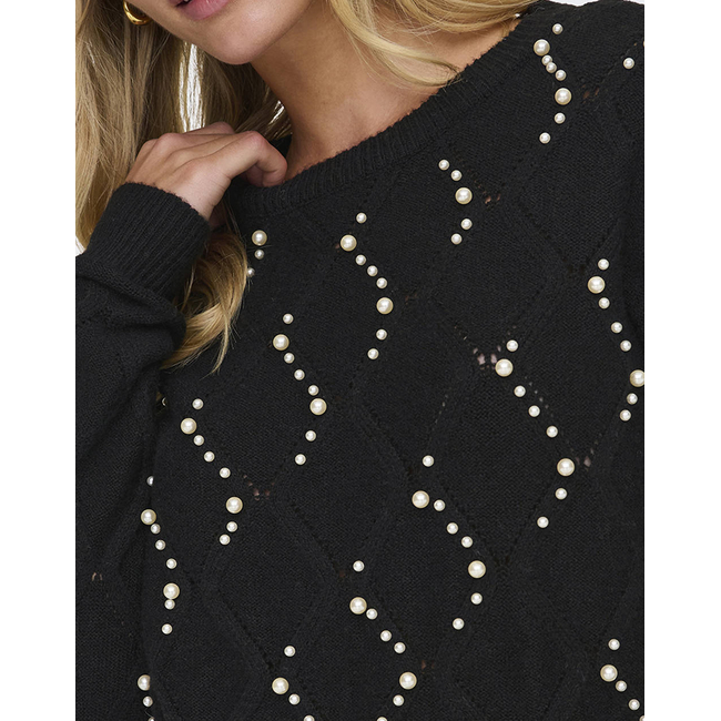 Product ONLY ONLLIANA LIFE LS PEARL O-NECK CC KNT base image