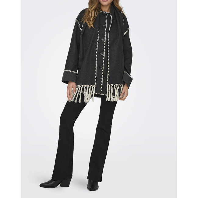 Product ONLY ONLELBA LIFE SCALLOP EDGE SCARF COAT OTW base image