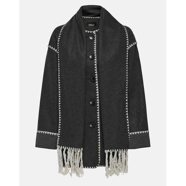 Product ONLY ONLELBA LIFE SCALLOP EDGE SCARF COAT OTW base image