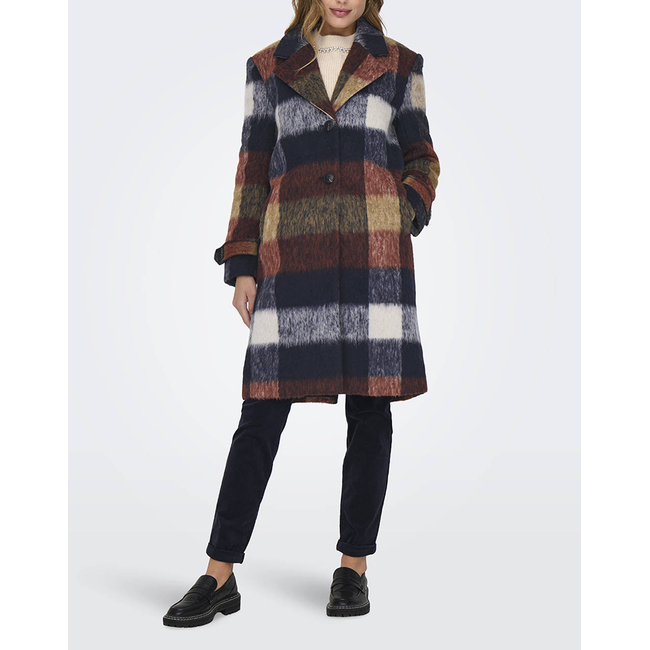 Product ONLY ONLALINA LIFE CHECK WOOL COAT CC OTW base image