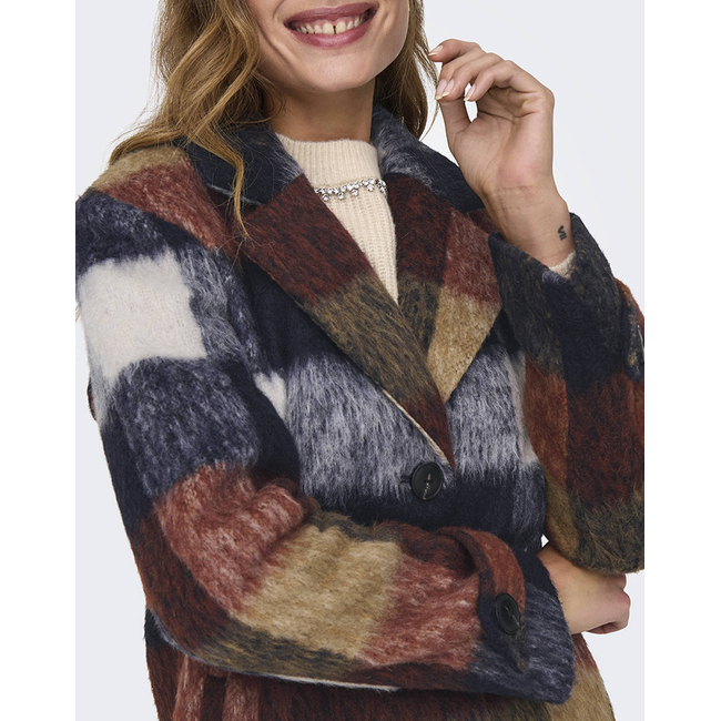 Product ONLY ONLALINA LIFE CHECK WOOL COAT CC OTW base image