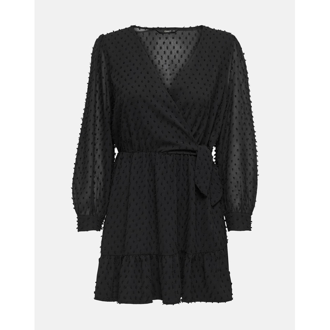 Product ONLY ONLTIVA L/S DOBBY FAKE WRAP DRESS WVN base image