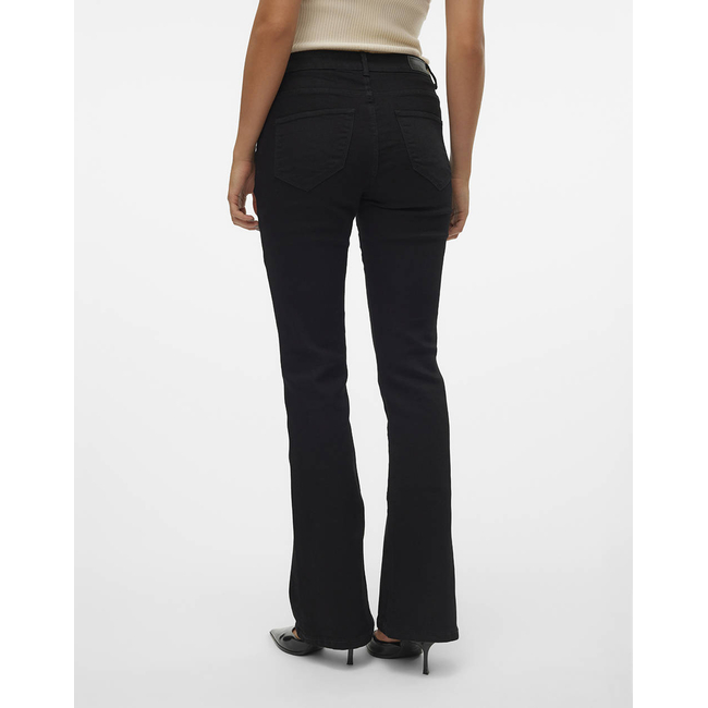 Product VERO MODA VMELLY MR FLARED JEANS BLK base image