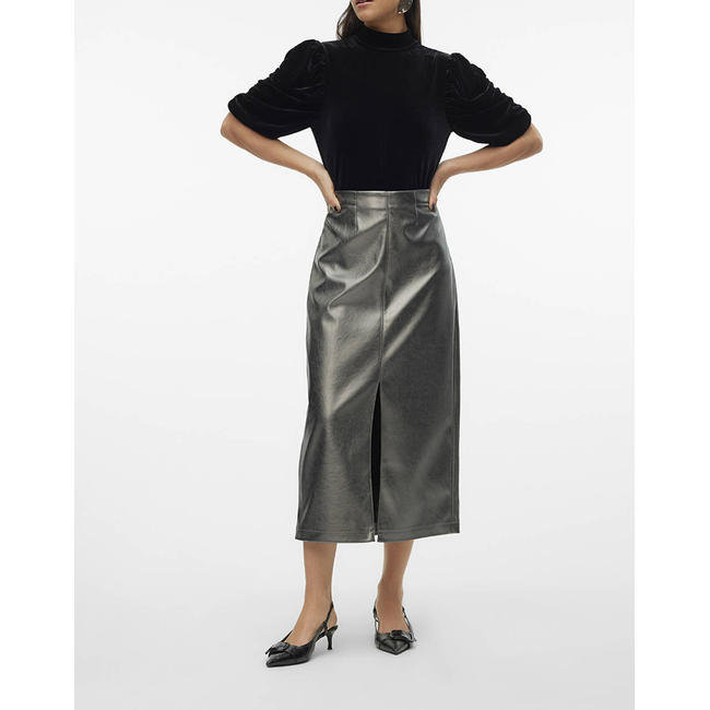 Product VERO MODA VMCAMILLA COATED MIDI SKIRT base image