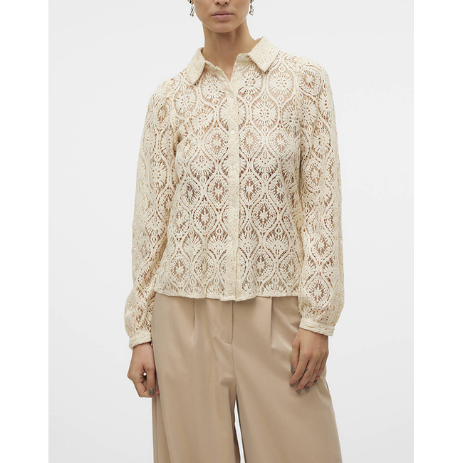 Product VERO MODA VMOBENA L/S LACE SHIRT WVN BTQ base image